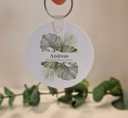 Nyckelring Djungel Valfritt namn och Världens bästa pedagog eller lärare