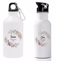 Vattenflaska Blommigkrans valfritt namn och Världens bästa ...