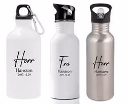 Vattenflaska Bröllop Herr/Fru