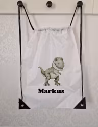 Gympapåse Vit - Dinosaurie 1 eller 2