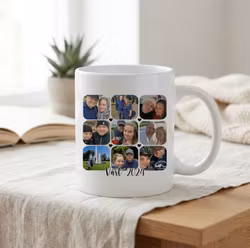 Mugg - 9 foton med valfri liten text