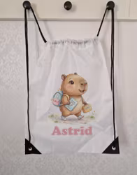 Gympapåse Vit - Capybara to school