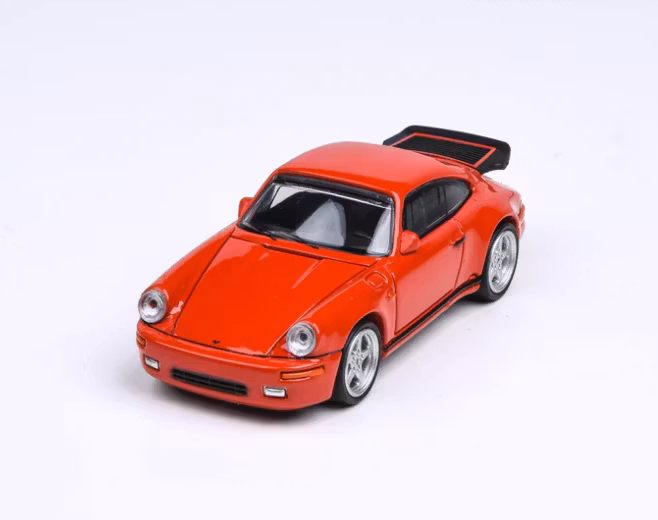 Skala 1/64 Porsche 911, 1987 RUF CTR "Yellowbird" Hö-styrd, Guards Röd fr Para64