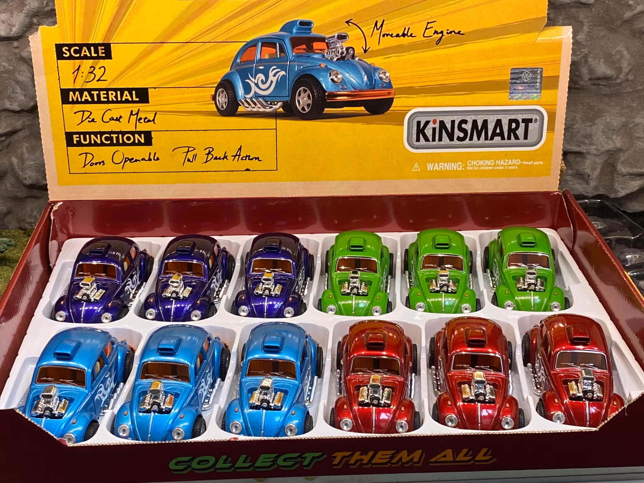 Skala 1/32 Volkswagen Beetle Custom Dragracer, Ljusblå, fr Kinsmart