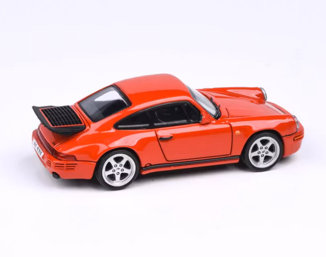 Skala 1/64 Porsche 911, 1987 RUF CTR "Yellowbird" LHD, Guards Red fr Para64
