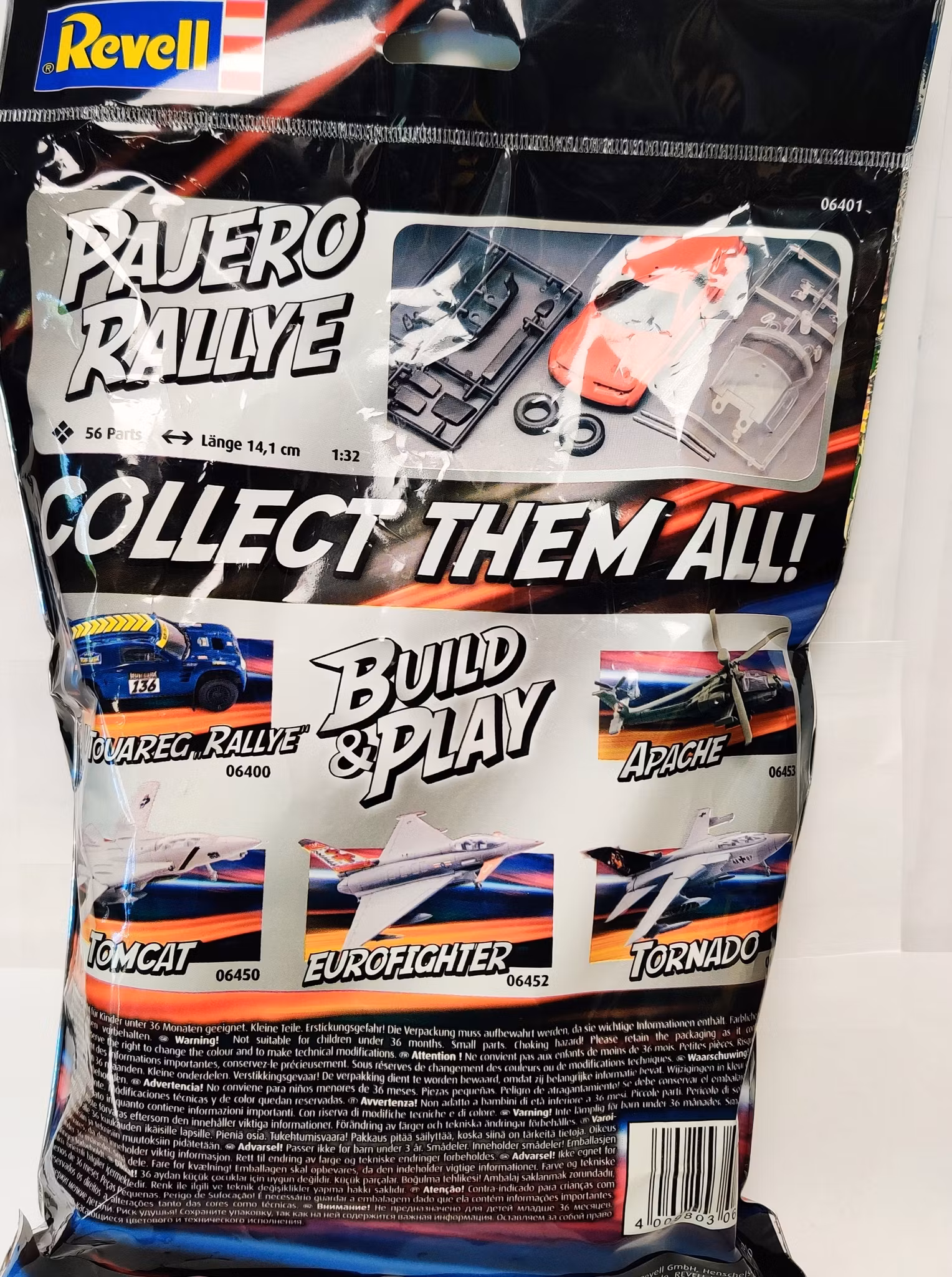 Skala 1/32 Revell "Build And Play" Mitsubishi Pajero Rallye 06401 (Oöppnad)