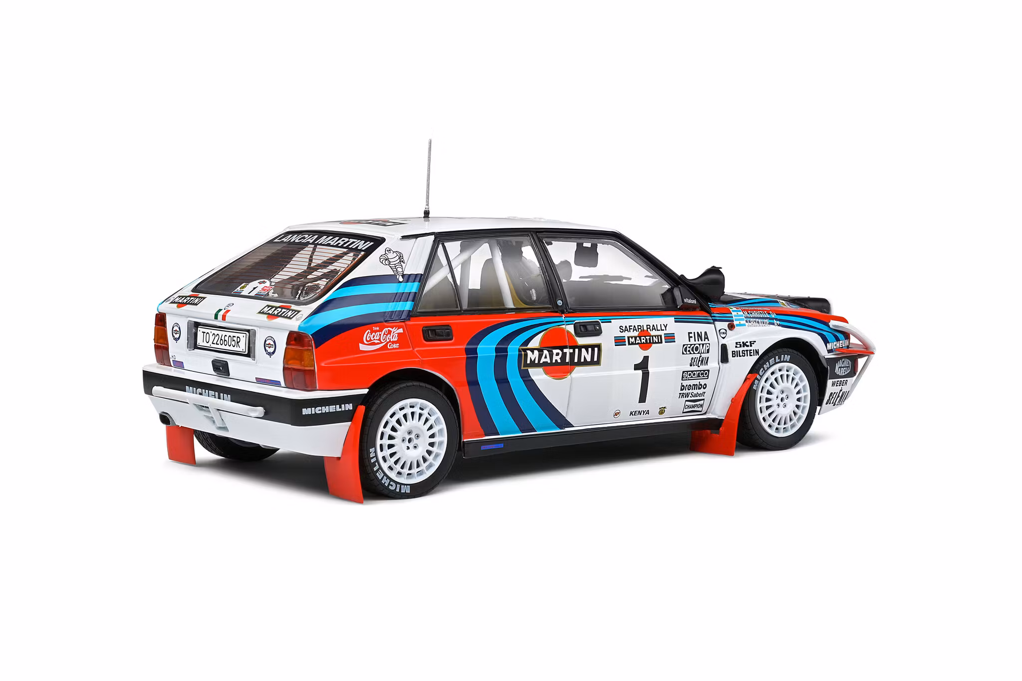 Skala 1/18 LANCIA DELTA HF INTEGRALE – SAFARI RALLYE KENYA – 1991 fr. SOLIDO