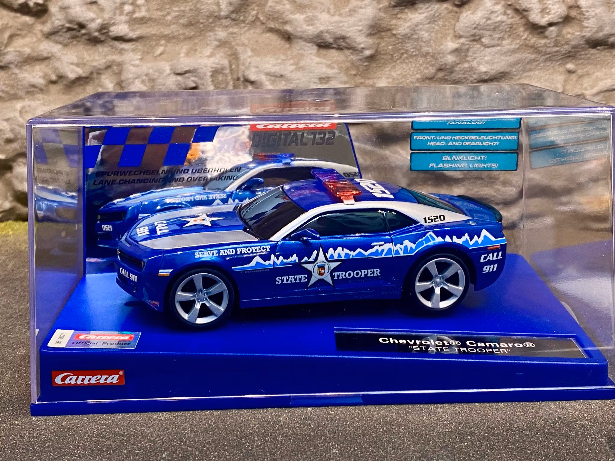 Skala 1/32 Digital/Analog slotcar fr Carrera: Chevrolet Camaro "State Trooper"
