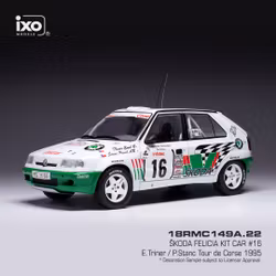 Skala 1/18 ŠKODA FELICIA Kit Car #16 Tour de Corse 1995 fr IXO Models