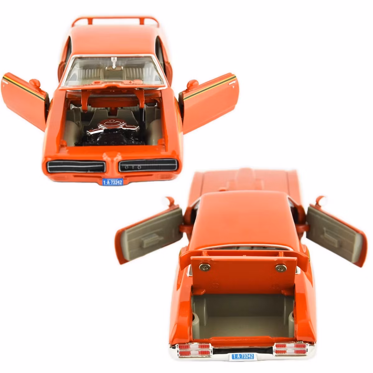 Skala 1/24 PONTIAC GTO JUDGE (1969) 20cm, Orange/red fr MotorMax