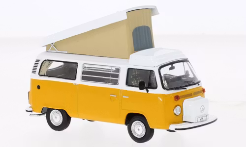 Skala 1/43 Volkswagen T2 Westfalia, Yellow /White fr IXO Models