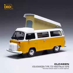 Skala 1/43 Volkswagen T2 Westfalia, Yellow /White fr IXO Models
