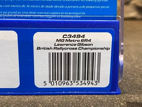 Skala 1/32 Analogue Slotcar fr Scalextric: MG Metro 6R4 #4 BRCC