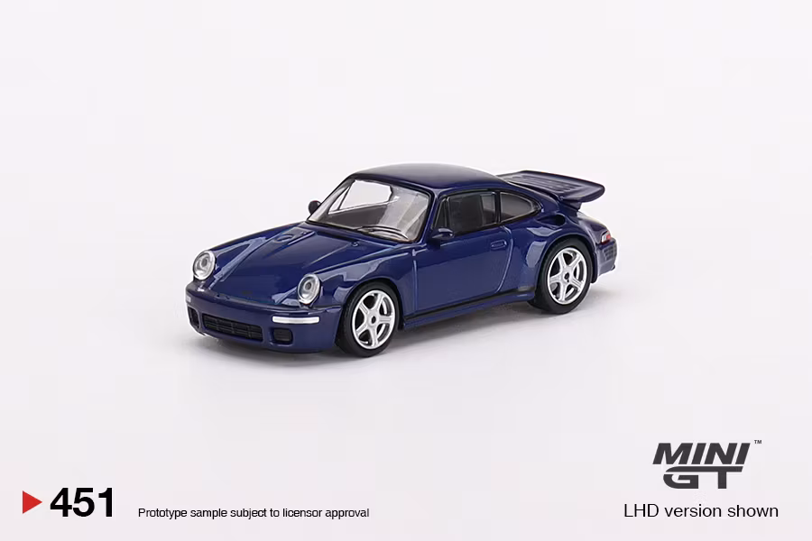 Skala 1/64 RUF CTR Anniversary, Dark Blue (451) MiJo fr MINI GT Limited Edition