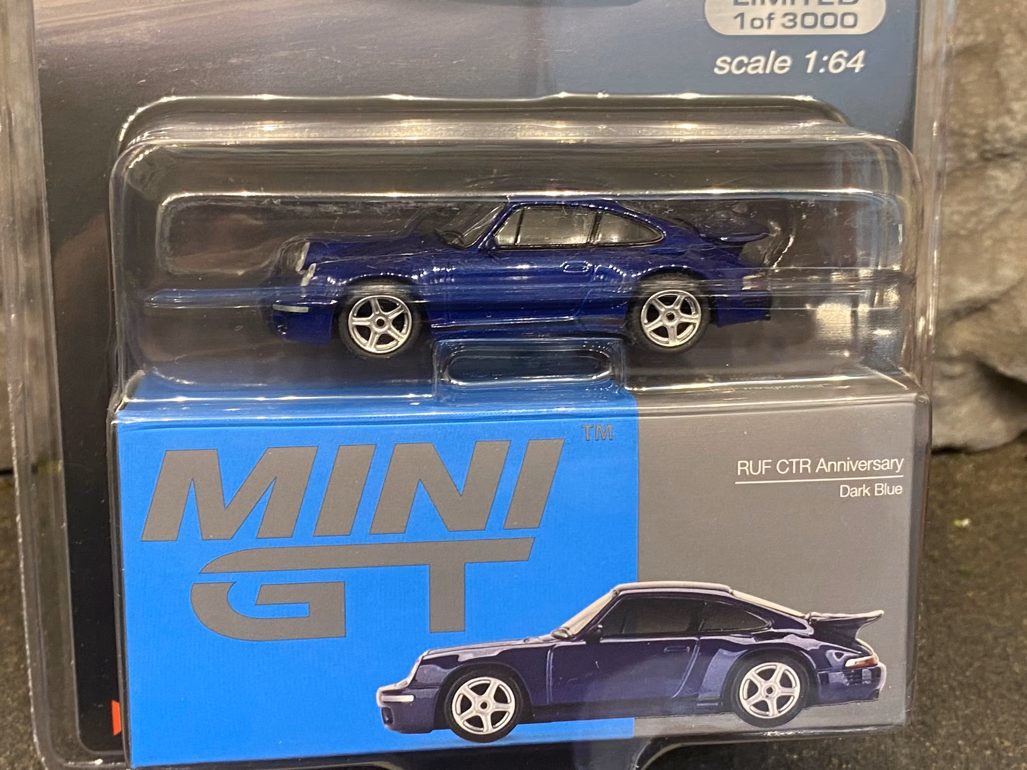 Skala 1/64 RUF CTR Anniversary, Dark Blue (451) MiJo fr MINI GT Limited Edition