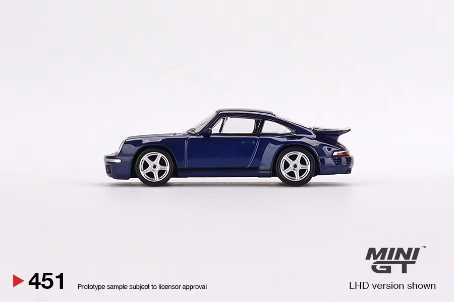 Skala 1/64 RUF CTR Anniversary, Dark Blue (451) MiJo fr MINI GT Limited Edition