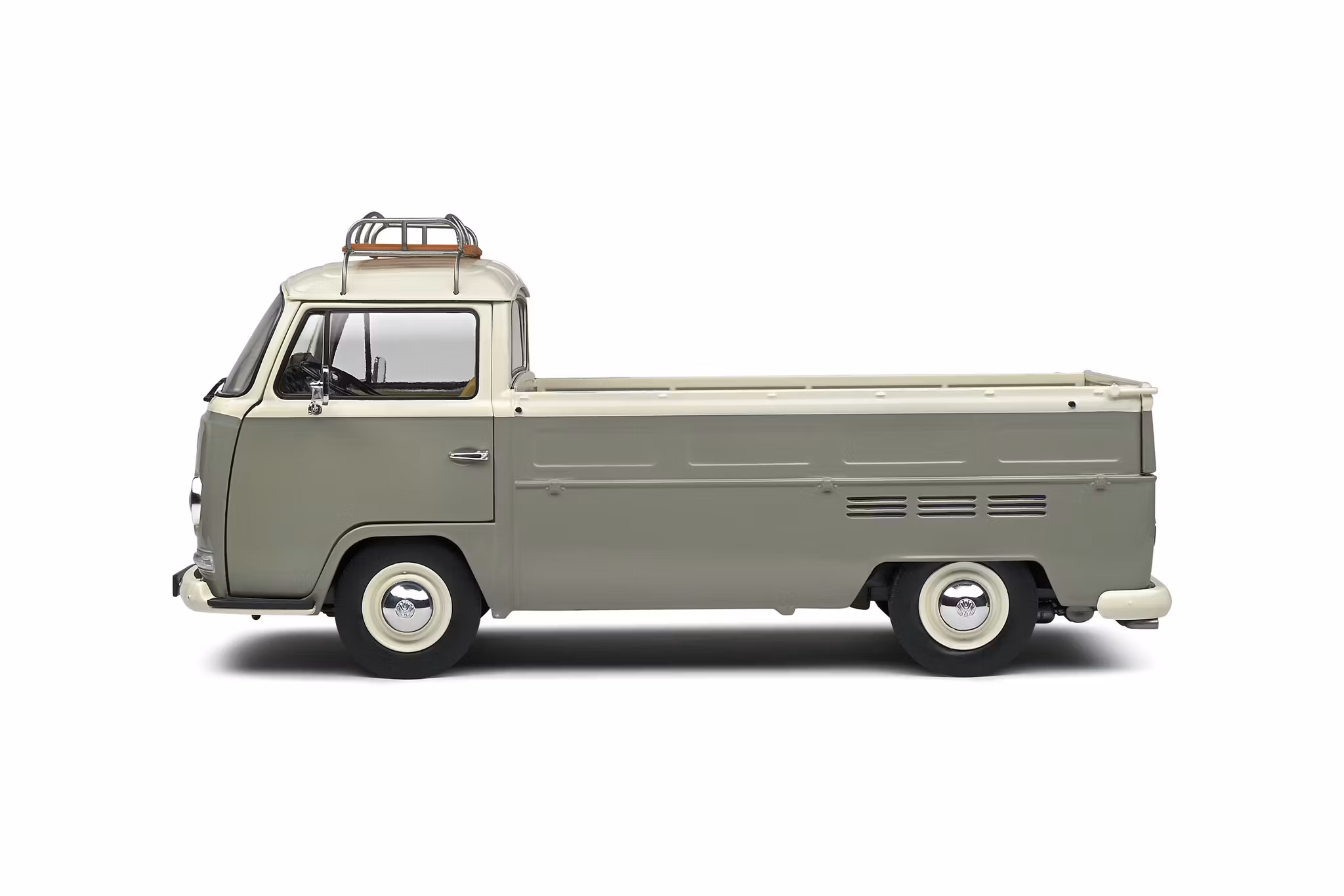 Skala 1/18 Volkswagen T2 Pickup, Grey w roof rack, 1968' fr SOLIDO