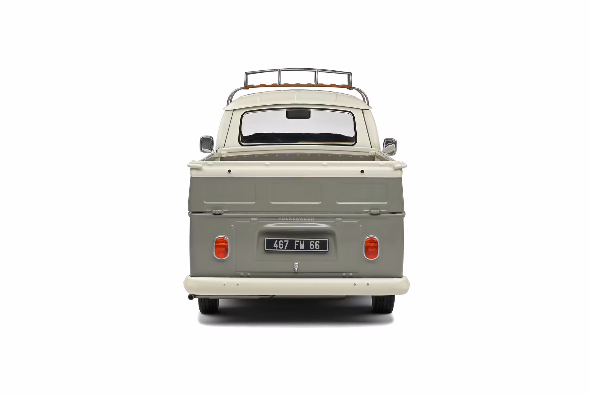Skala 1/18 Volkswagen T2 Pickup, Grey w roof rack, 1968' fr SOLIDO