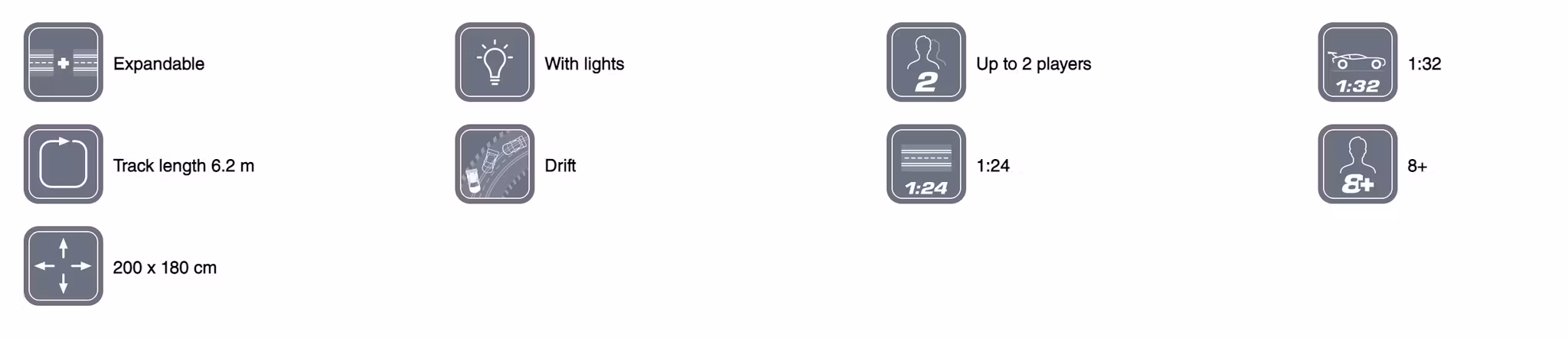 DEMOBANA Skala 1/32 Analog bilbana/Slotracing set fr Carrera: DTM For Ever