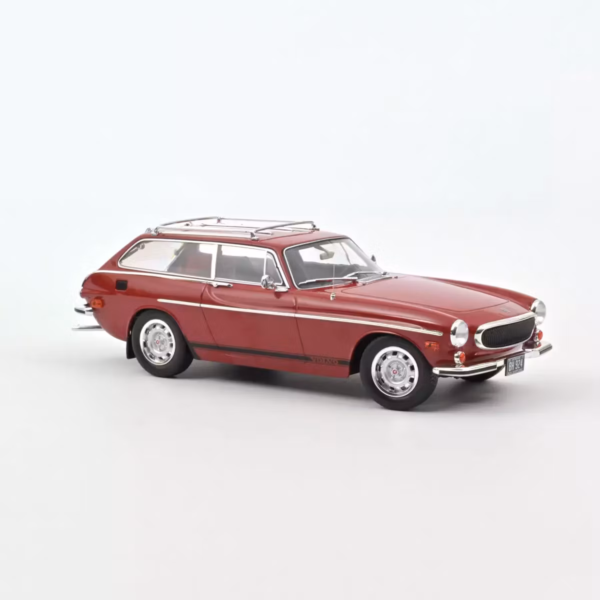 Skala 1/18 Volvo 1800 ES (US version) 1972 Red with lower side stripes fr Norev