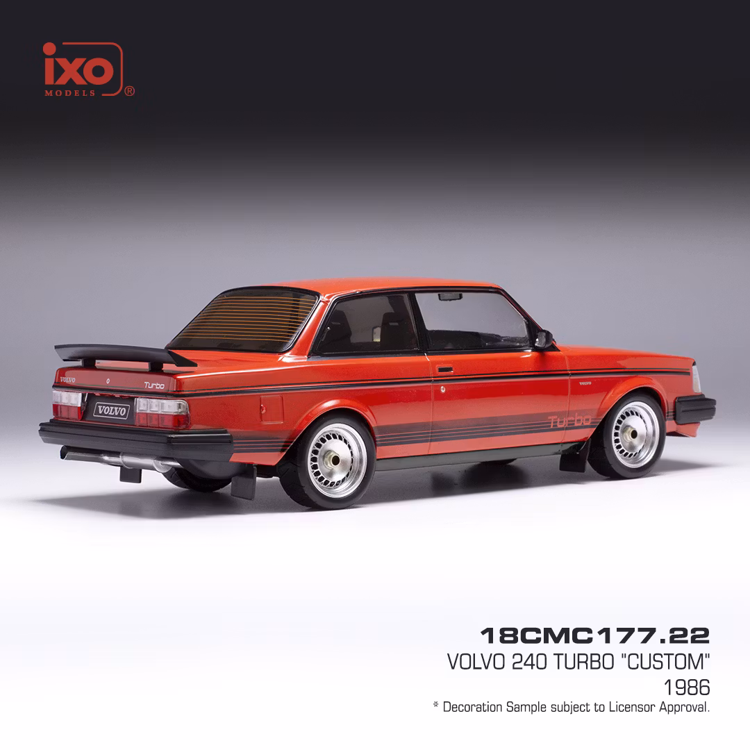 Scale 1/18 VOLVO 240 Turbo Custom 1986, Red fr IXO Models