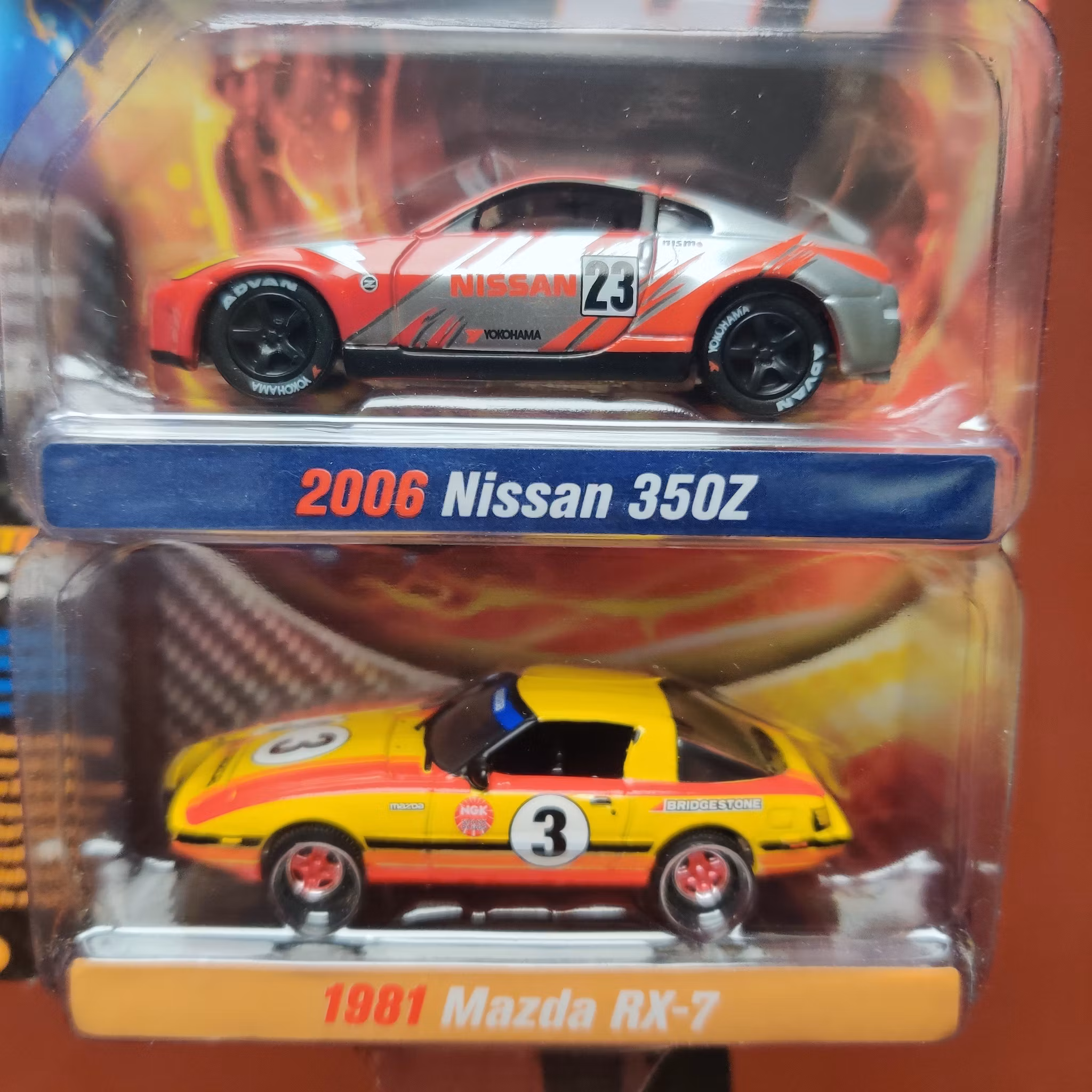 Skala 1/64 2-pack Nissan 350Z 06' & Mazda RX-7 81' fr Johnny Lightning