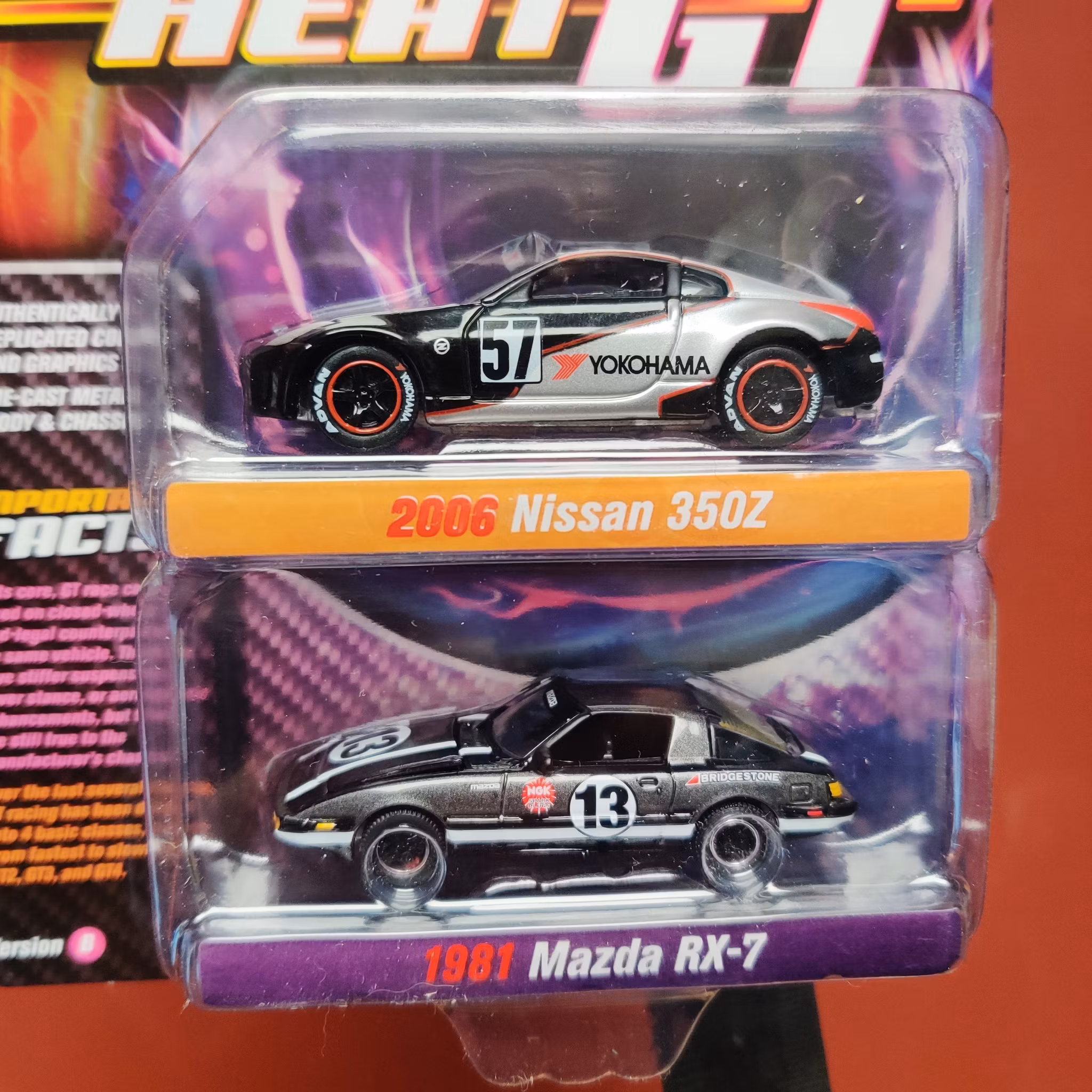 Skala 1/64 2-pack Nissan 350Z 06' & Mazda RX-7 81' fr Johnny Lightning