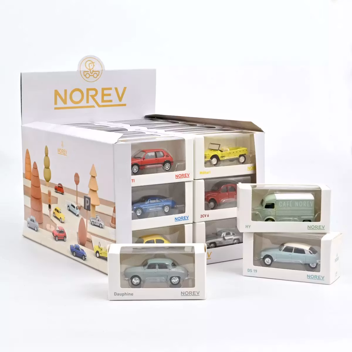 Skala 1/64 Mercedes Benz 300SL Silver fr NOREV