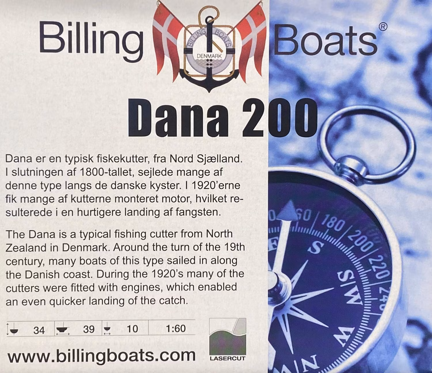 Skala 1/60 Building kit: Dana 200 fr Billing Boats - Plastic hull