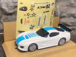 Skala 1/32 Analog Slotcar - GT Lightning, White w stickers