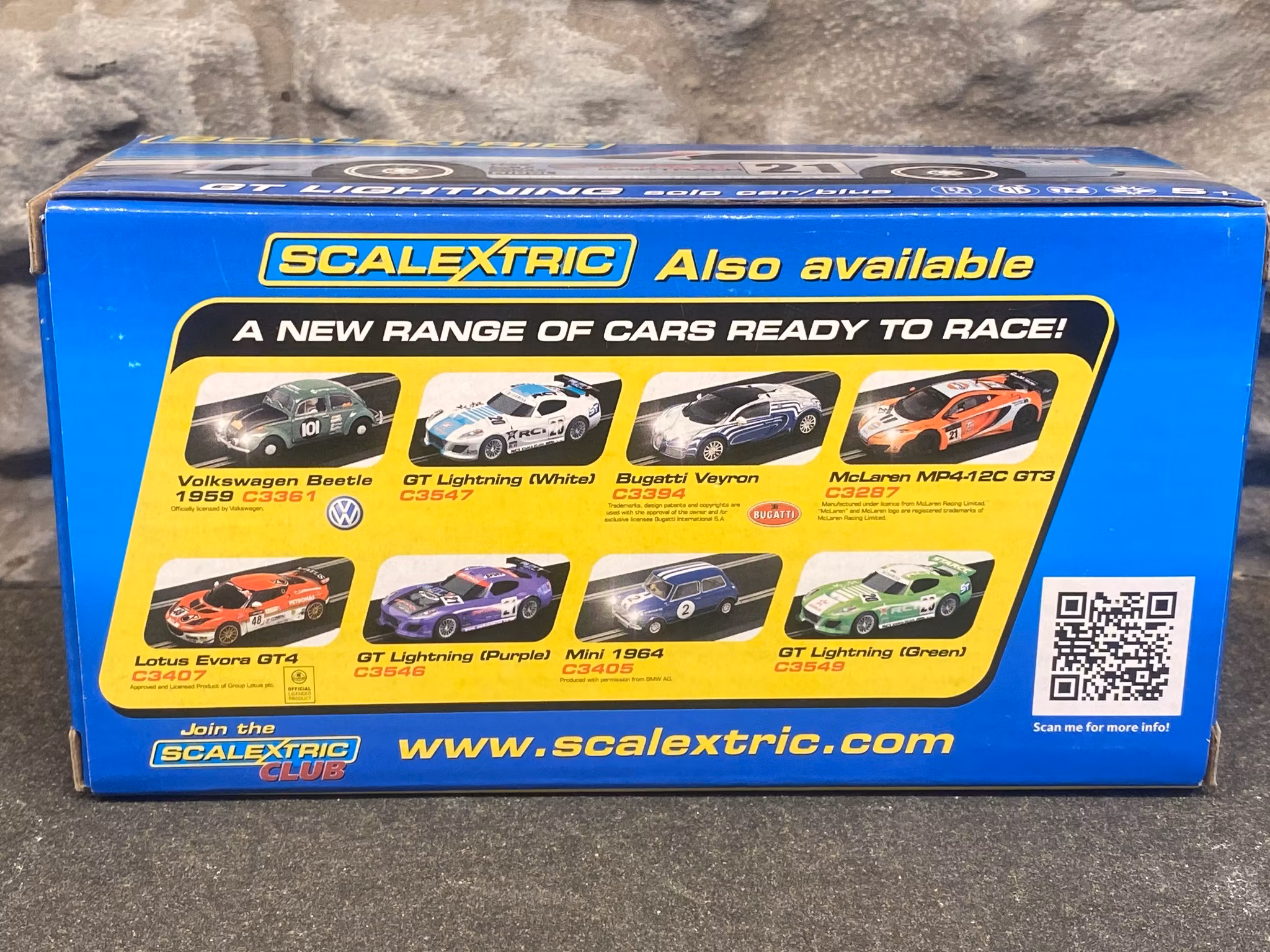 Skala 1/32 Analog Slotcar - GT Lightning, White w stickers