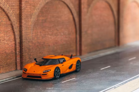 Skala 1/64 Koenigsegg CC850 Orange fr TARMAC works / MiJo blister pkt