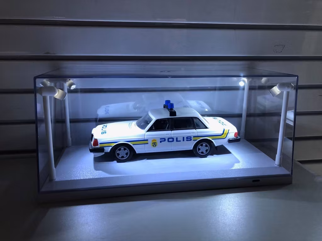 Skala 1/18 Display Case w LED lighting for modelcars, White fr Triple9