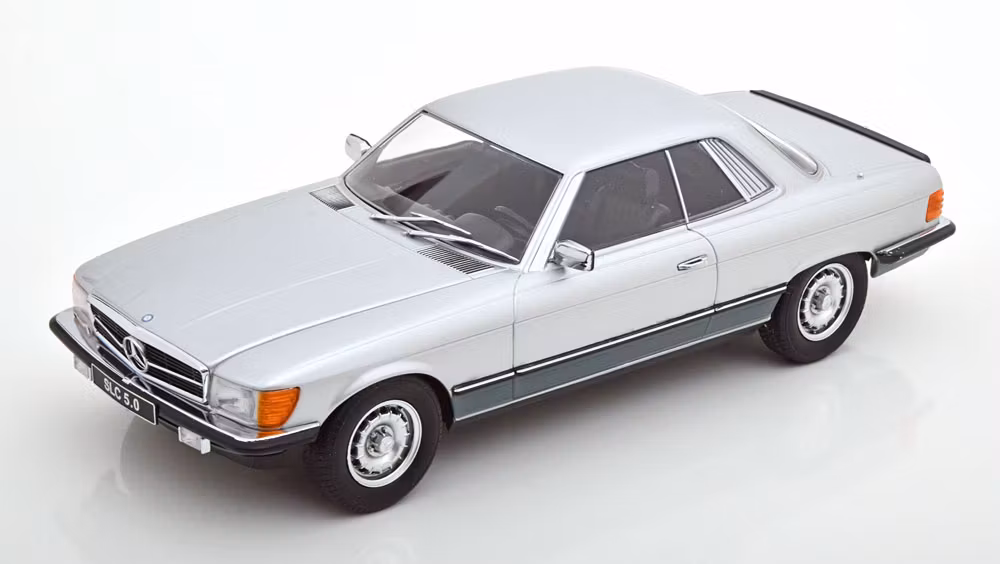 Skala 1/18 Mercedes-Benz 450 SLC 5.0 (C107) 1973, Silver fr KK-scale