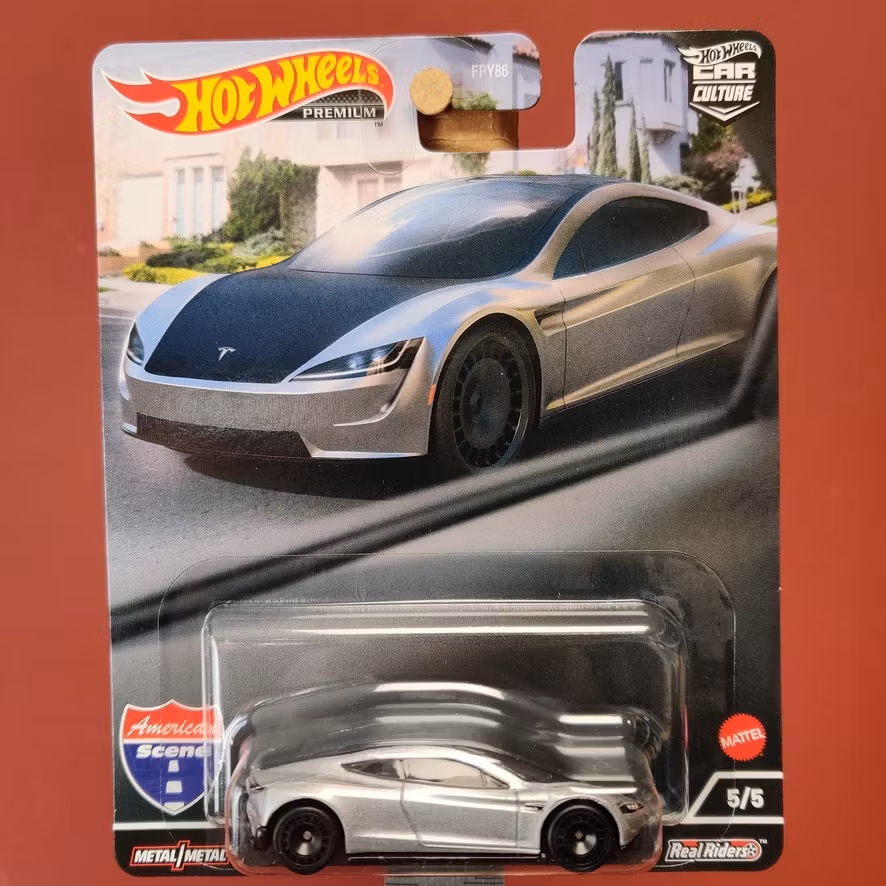 Skala 1/64 HOT WHEELS Premium - American Scene - TESLA ROADSTER