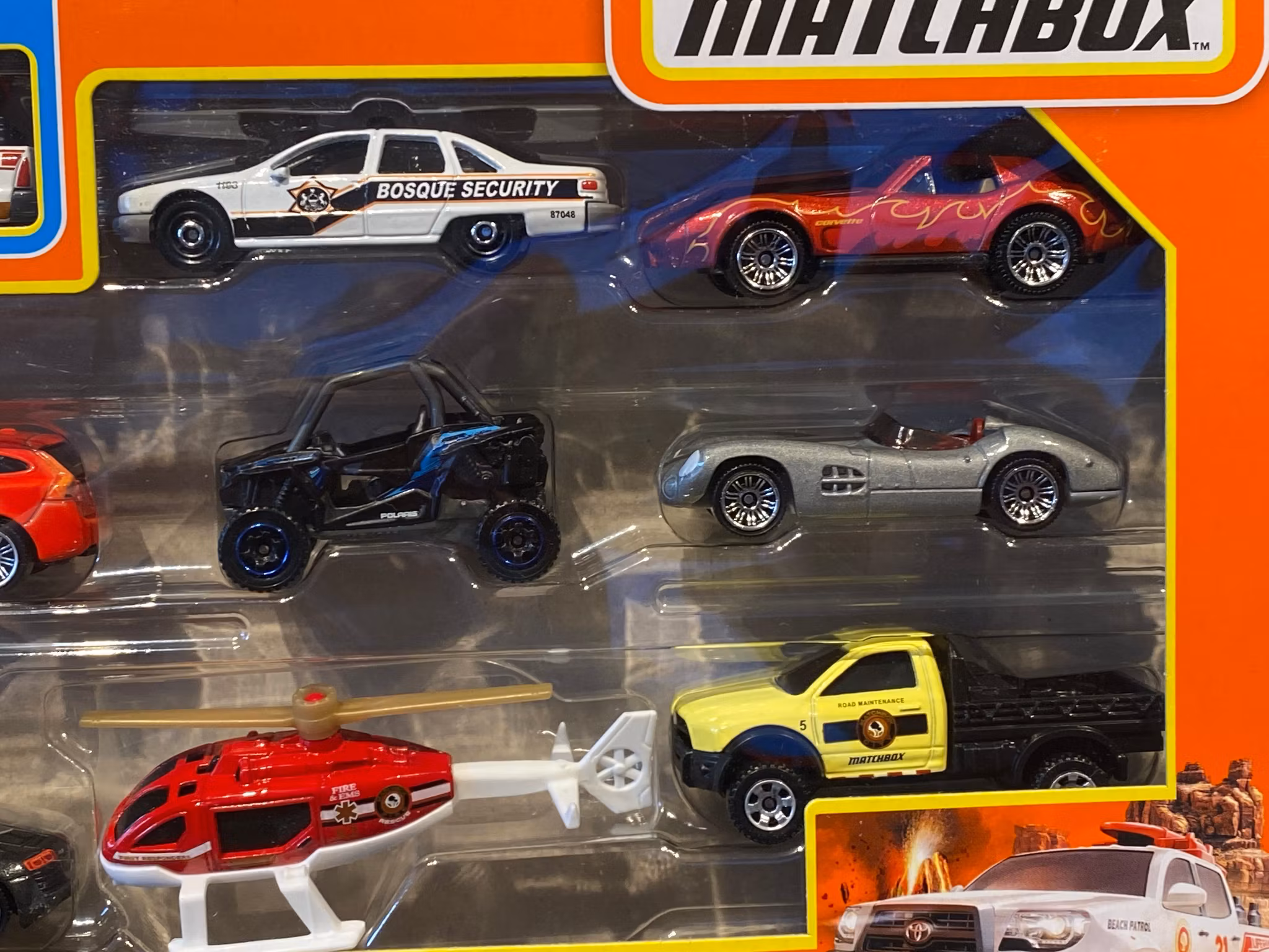 Skala 1/64 Matchbox - 9-pack Amerikanska & Europeiska bilar