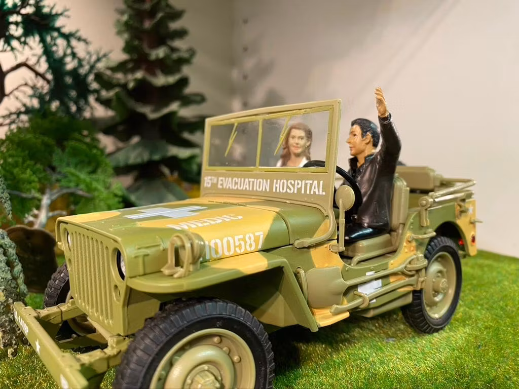 Skala 1/18 Mary & Rolf roar sig, för isättning i bil , American Diorama