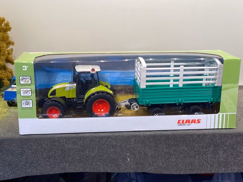 Skala 1/32 Herpa Traktor Claas Arion 540 med vagn