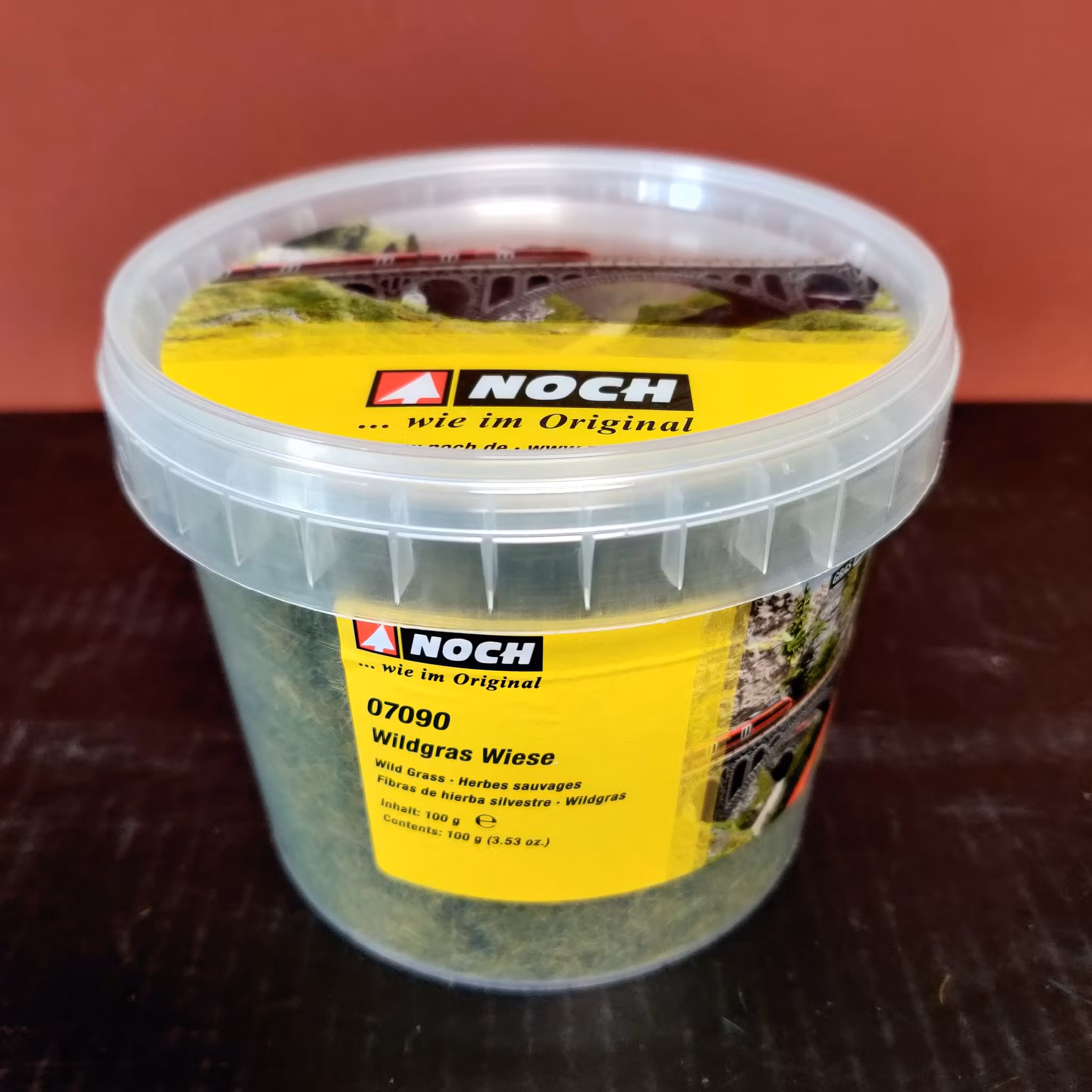 NOCH 07090 Realistiskt Vild gräs äng ljus gulgrönt 6mm 100 gram