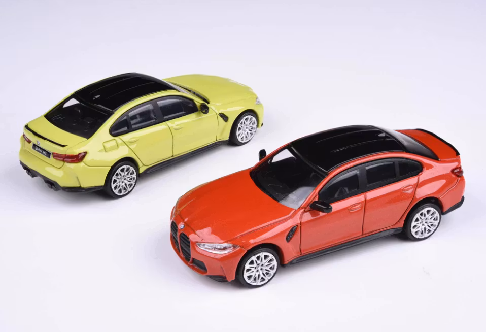 Skala 1/64 -  BMW M3 G80 Sao Paulo Gul, från Para 64