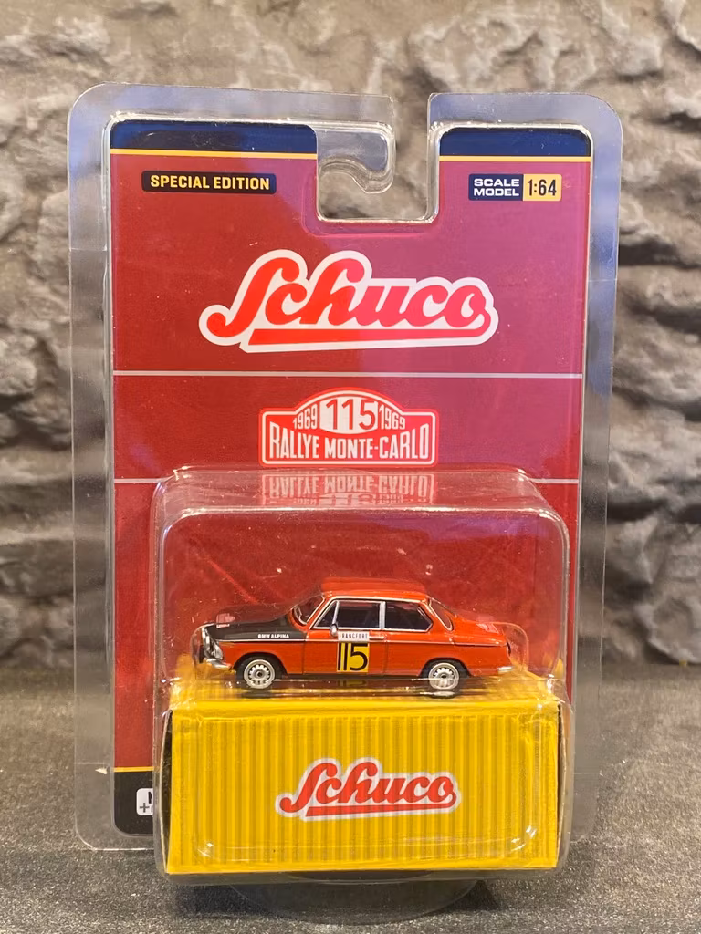Skala 1/64 BMW 2002 - Rally Monte Carlo 1969' från Schuco