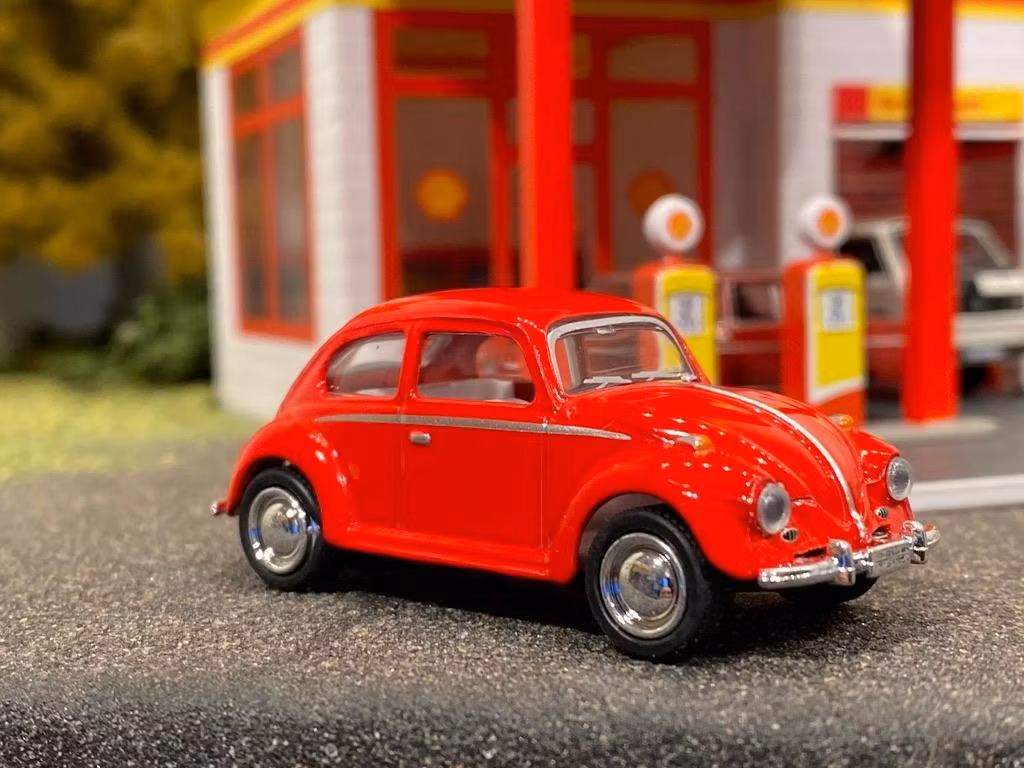Skala 1/64 Volkswagen Typ 1 Bubbla / Beetle 1967, Röd fr Kinsmart