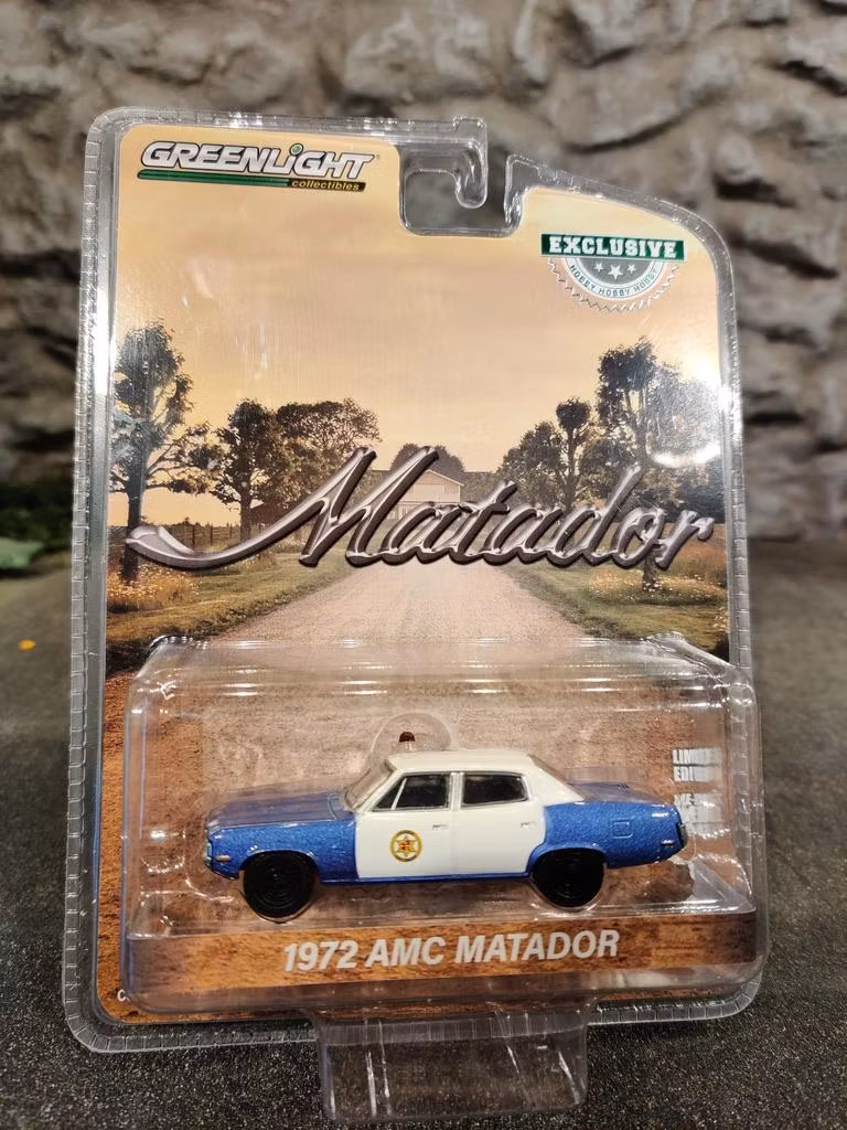 Skala 1/64 AMC Matador 72' Colonial City Police' från Greenlight Excl.