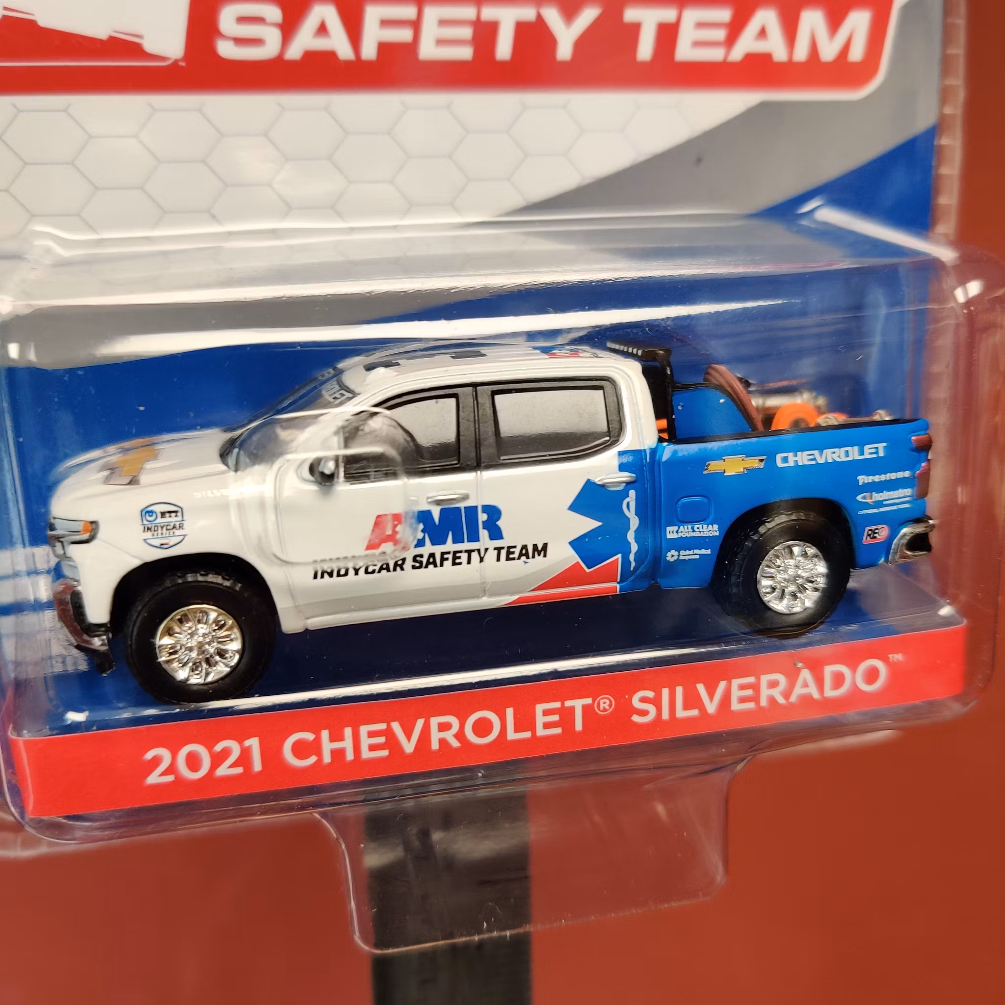 Skala 1/64 Chevrolet Silverado 21' "AMR Indycar Safety Team" från Greenlight Excl.