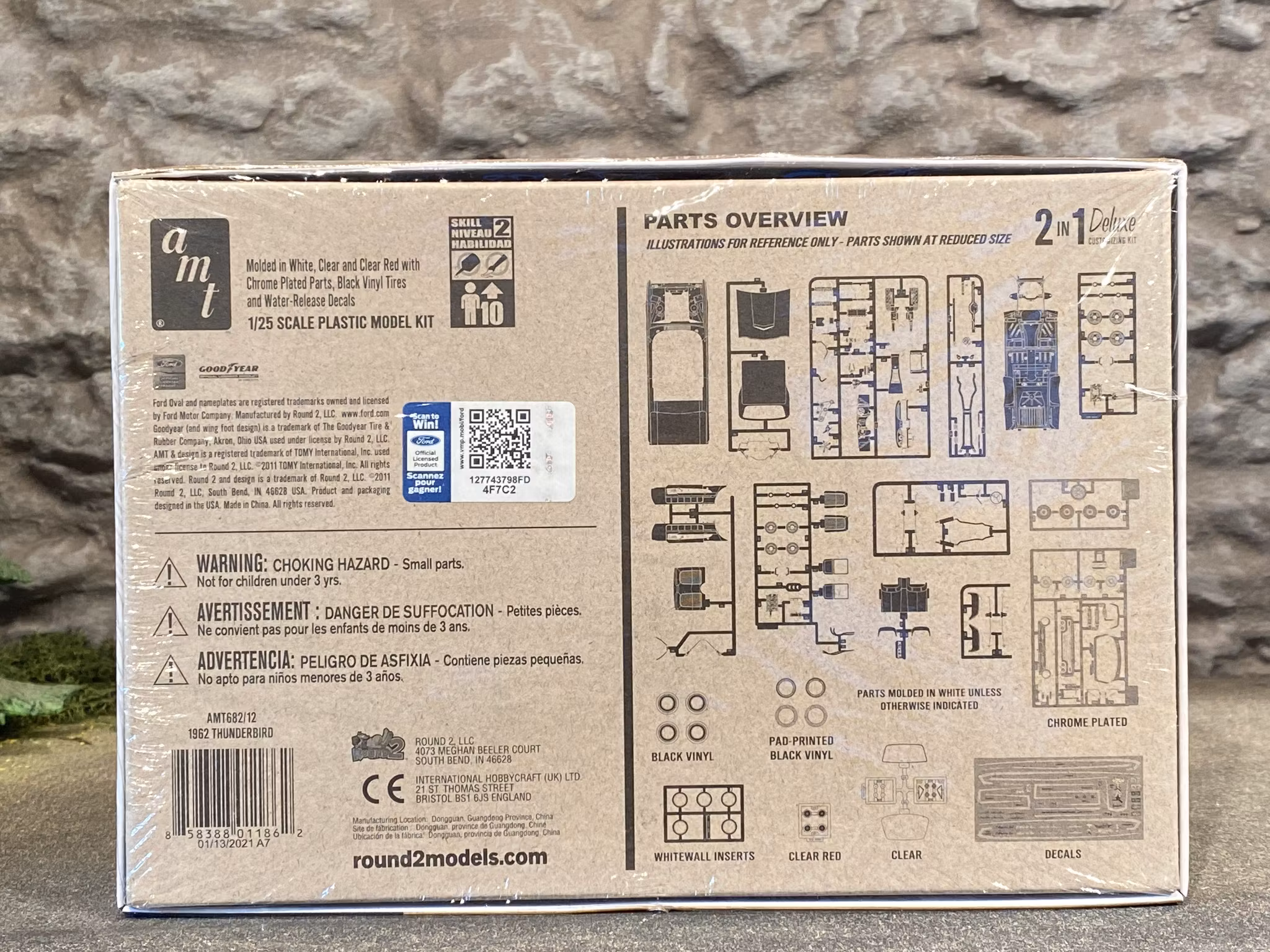 Skala 1/25 Byggmodell Ford Thunderbird 62' från AMT