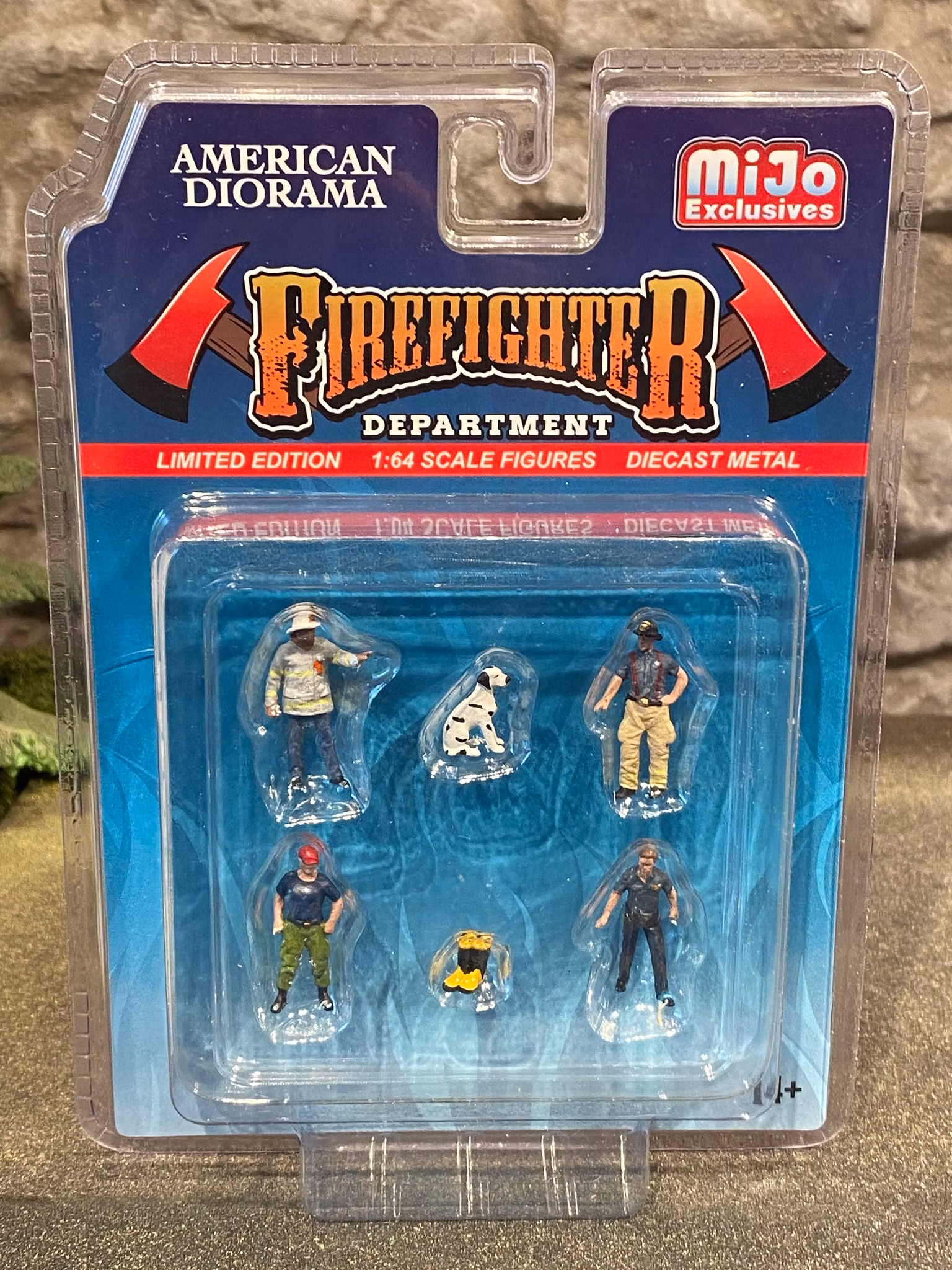 Skala 1/64 Figurer - Brandmän + stövlar - American Diorama MiJo