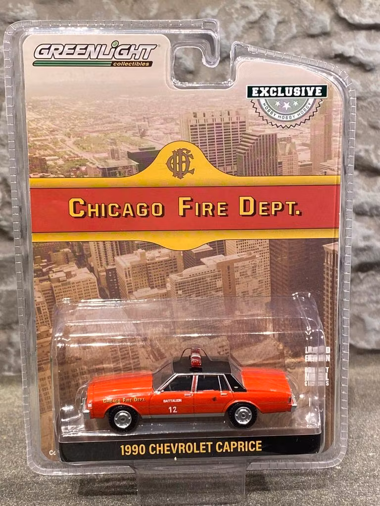 Skala 1/64 Chevrolet Caprice Chicago Fire D 90' fr Greenlight Exclusive Lmt ed