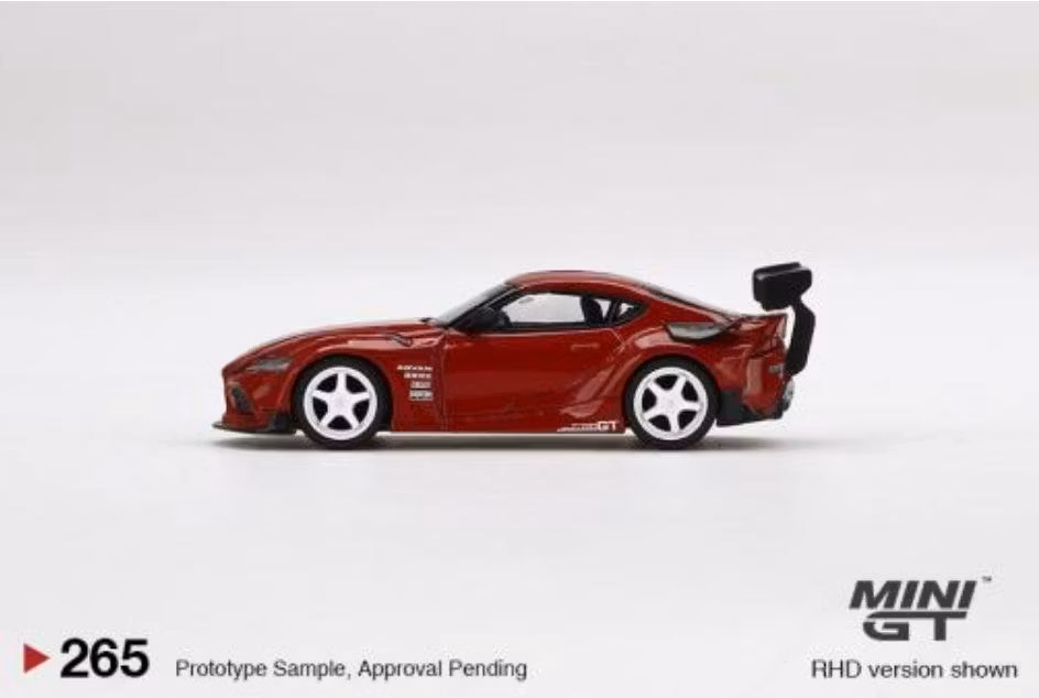 Skala 1/64 - HKS Toyota GR Supra Renaissance Röd från MINI GT