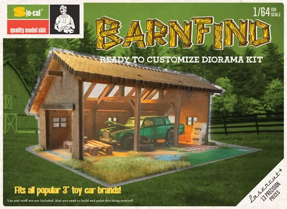 Skala 1/64: "Barnfind"- Ladugårdsfynd - fin byggsats av lada fr. Sjo-cal