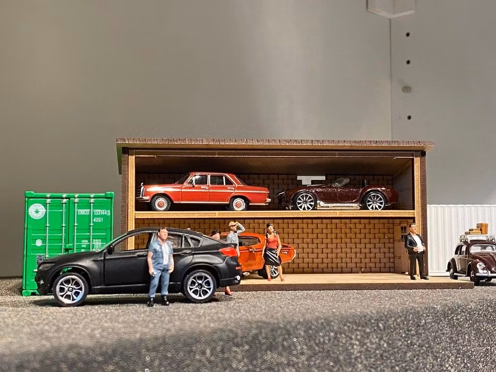 Skala 1/64: "Tokyo Storage" - fin byggsats av ett lastställ i Japan fr. Sjo-cal